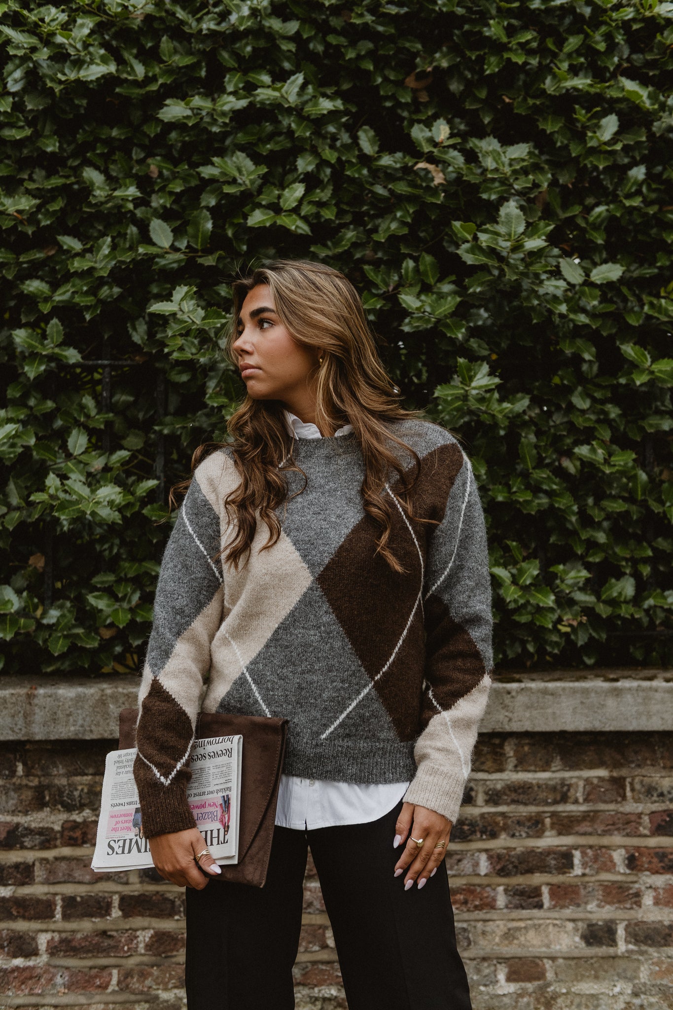 AWRINA Pullover - Medium Grey Melange